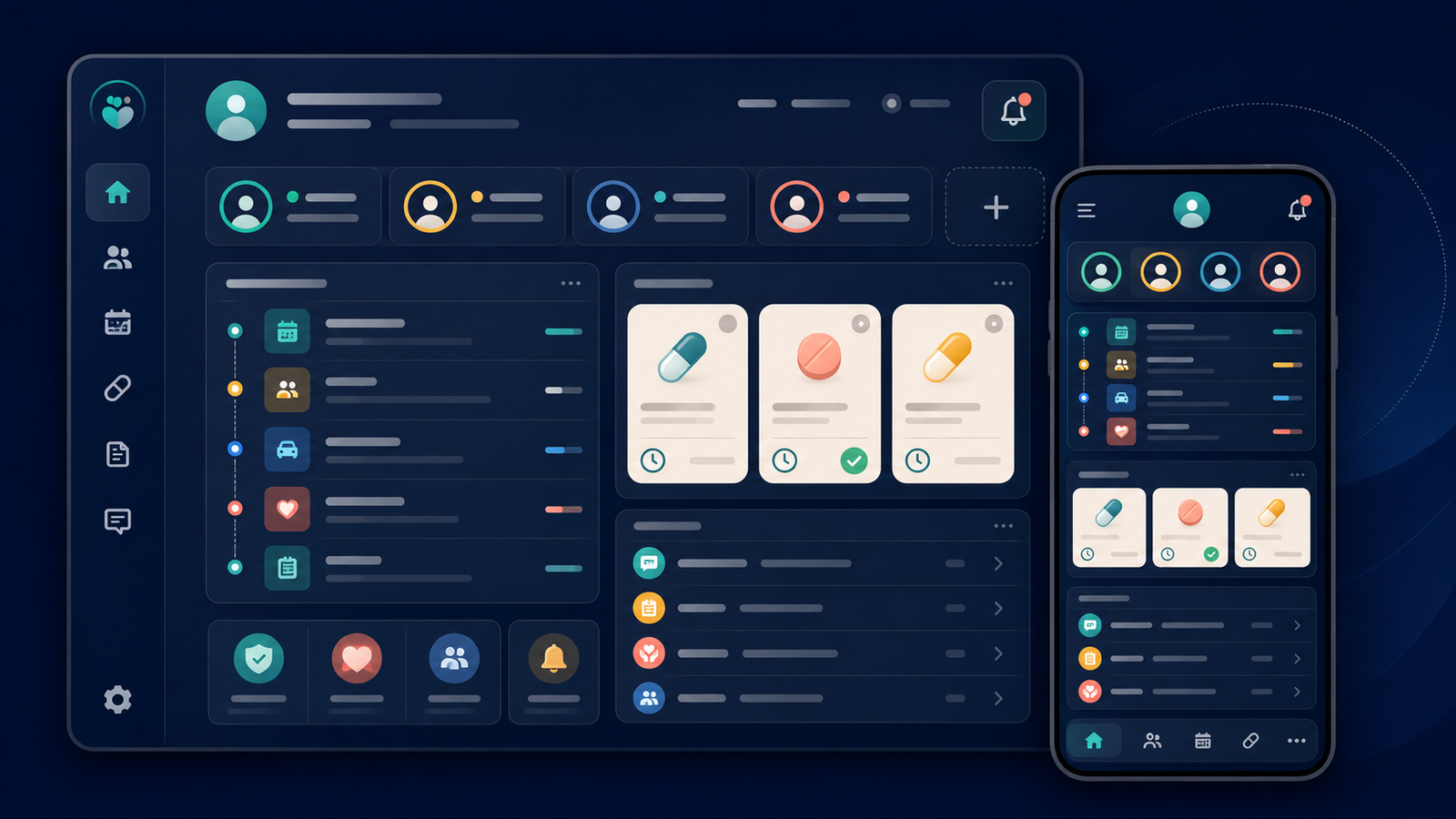 Family Care App product interface preview